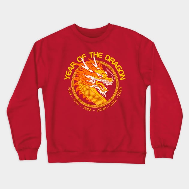 Chinese New Year of the Dragon Crewneck Sweatshirt by Ray Crimson